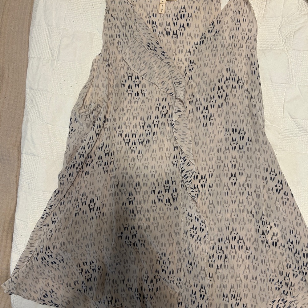 Rebecca Taylor Cream and Black Patterned Blouse